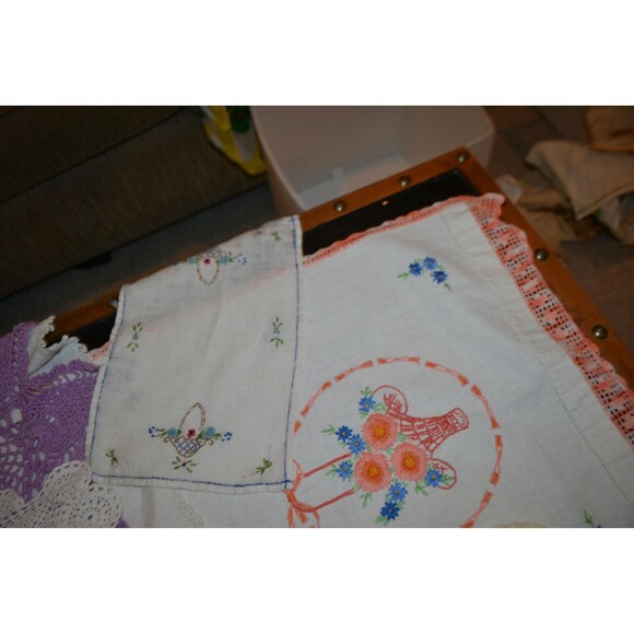 Vintage Linen Lot and Lace Romantic Retro Shabby Cottage French Country - Picture 7 of 7